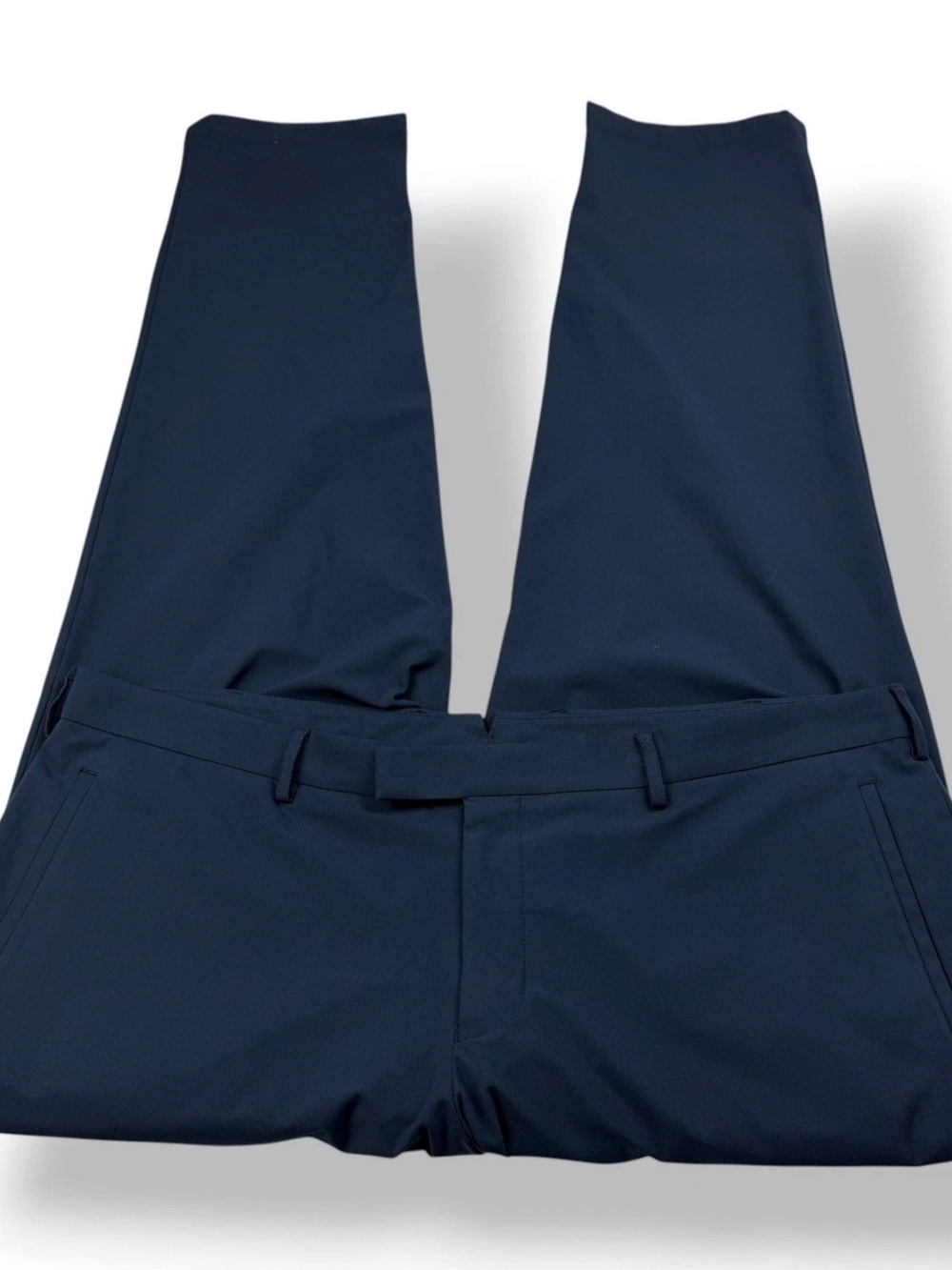 Sene FlexTech Navy Blue Performance Trousers Mens 44x33 Slim Tapered Chinos